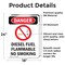 Signmission Diesel Fuel Flammable Danger Sign, Vinyl Decal, 18in W x 24in L, 2PK OS-2PACK-DS-D-1824-V-1128 - alternate 2
